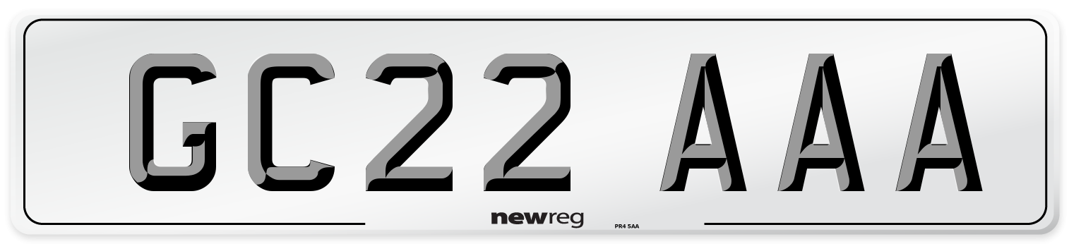 GC22 AAA Number Plate from New Reg